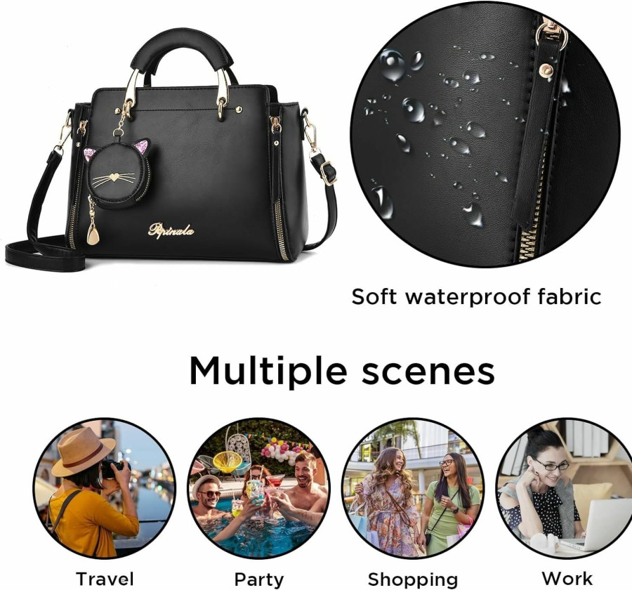 Satchel Handbags | I IHAYNER I Ihayner Fashion Purses And Handbags For Women Top Handle Bag Girls Small Crossbody Shoulder Bag For Ladies With Kitty Purse