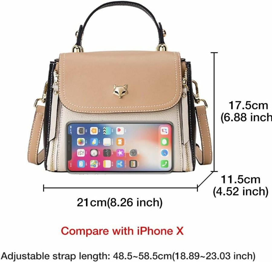 Satchel Handbags | iFOXER Cow Leather Small Crossbody Bags For Women Fashion Shoulder Bags Top-Handle Handbags Purses