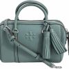 Satchel Handbags | Tory Burch Tory Burch 149977 Thea Mixed Materials Arctic Green With Silver Hardware Leather/Suede Women'S Mini Satchel Bag