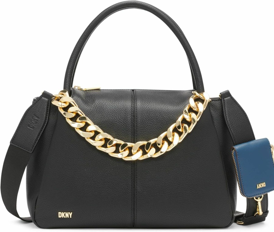 Satchel Handbags | DKNY Dkny Sabina Top Handel Satchel, Black/Gold