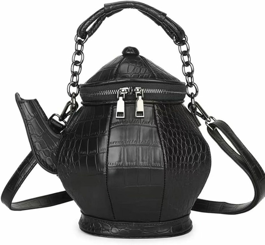 Satchel Handbags | ZiMing Ziming Teapot Shape Handbags Purse Women Vegan Leather Crossbody Bags With Chain Handle Stylish Satchel Handbag