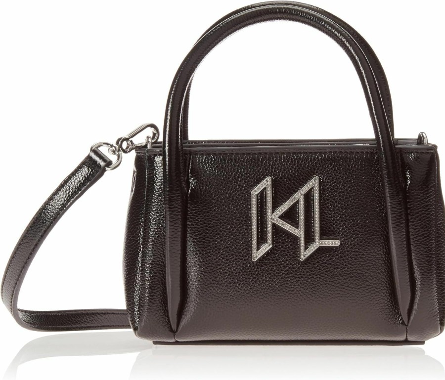 Satchel Handbags | Karl Lagerfeld Paris Karl Lagerfeld Paris Nouvelle Hobo Satchel, Shiny Blk