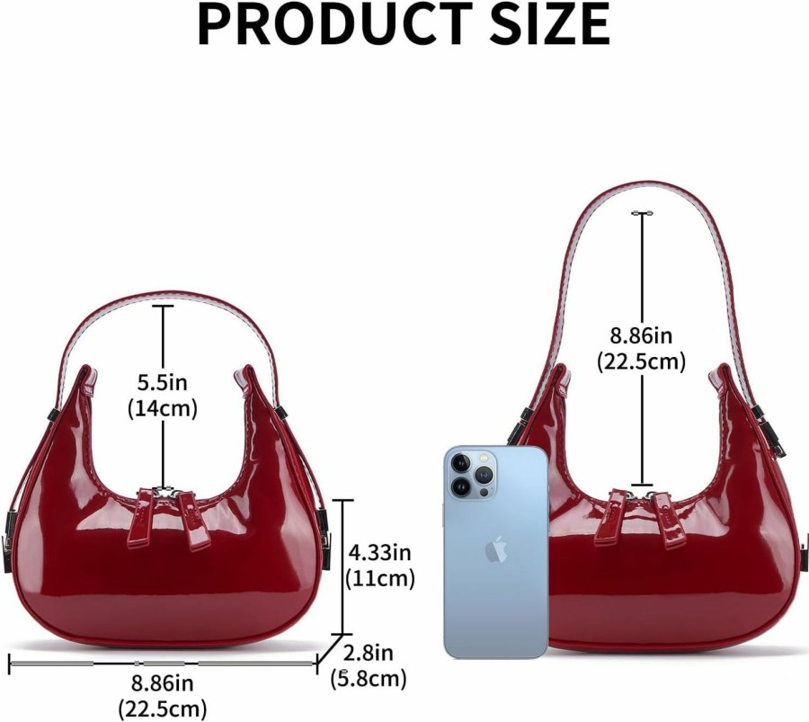 Satchel Handbags | WEIMZC Weimzc Crescent Shoulder Bags For Women Retro Hobo Handbags Top Handle Bags Fashion Clutch Purses Underarm Bag