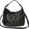 Satchel Handbags | FiveloveTwo Fivelovetwo Women Skull Chain Handbag Large Capacity Gothic Shoulder Bag Studded Doctor Rivet Tote Satchel