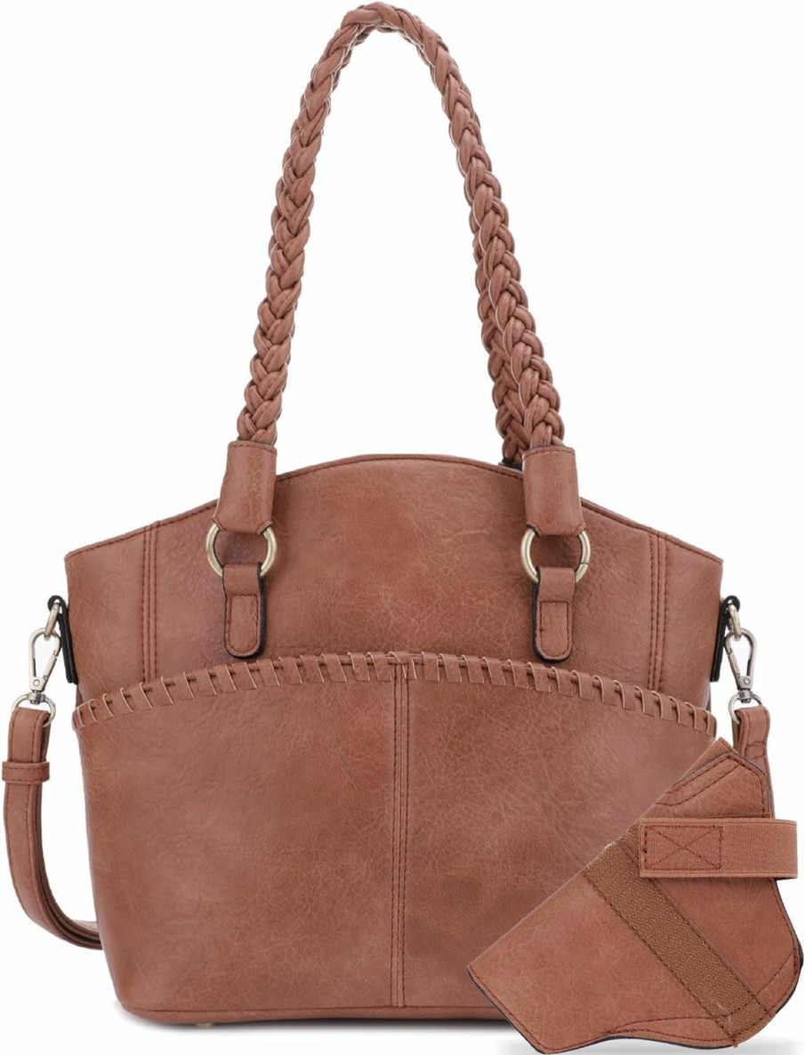 Satchel Handbags | JESSIE & JAMES Jessie & James Bella Concealed Carry Tote Bags For Women With Lock And Key Satchel Purse Top Handle With Crossbody Strap