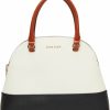 Satchel Handbags | Anne Klein Anne Klein Colorblocked Dome Satchel, Anne White/Black/Saddle