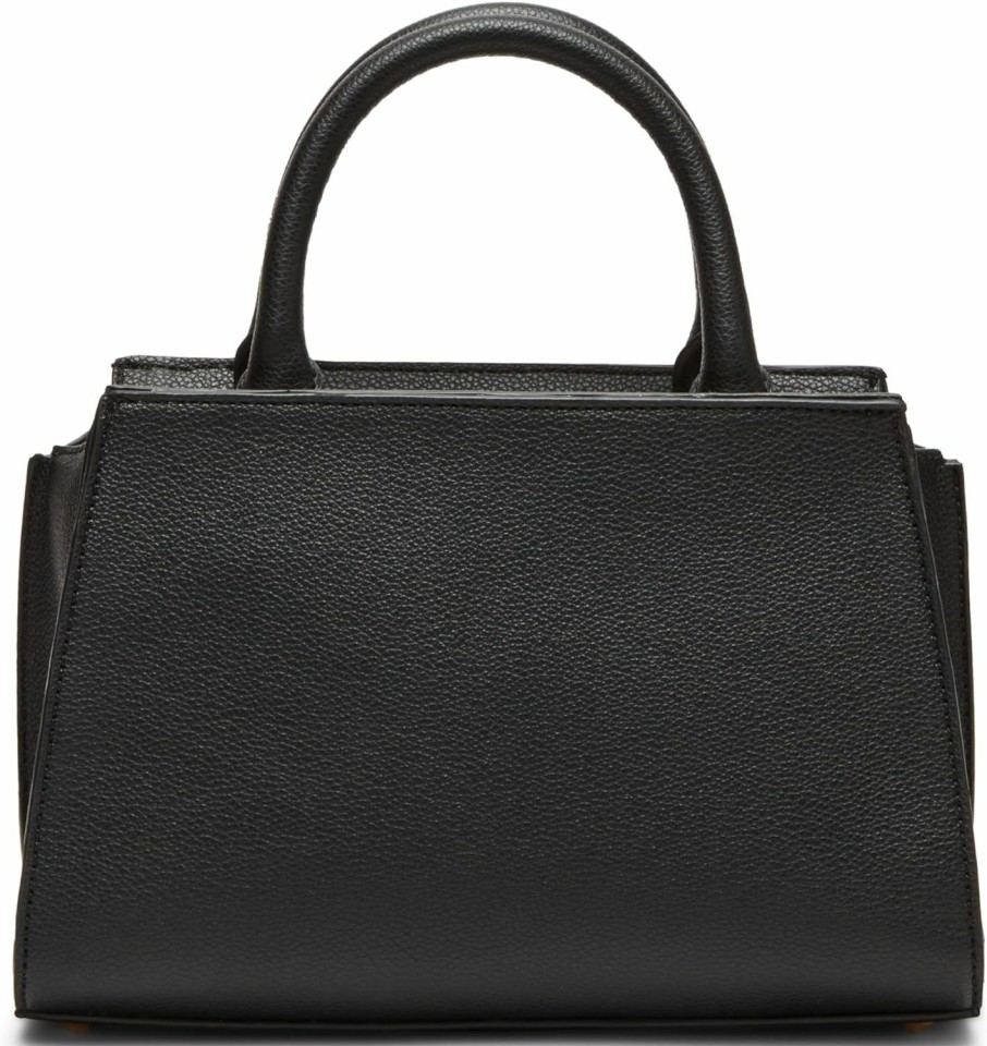 Satchel Handbags | Anne Klein Anne Klein Convertible Mini Satchel With Ak Bevel Logo, Black