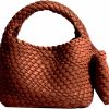 Satchel Handbags | JINMANXUE Jinmanxue Fashion Handbag For Women, Woven Tote Bag Bucket Composite Bag Knitting Chain Bag, Crossbody Shoulder Bag Purses