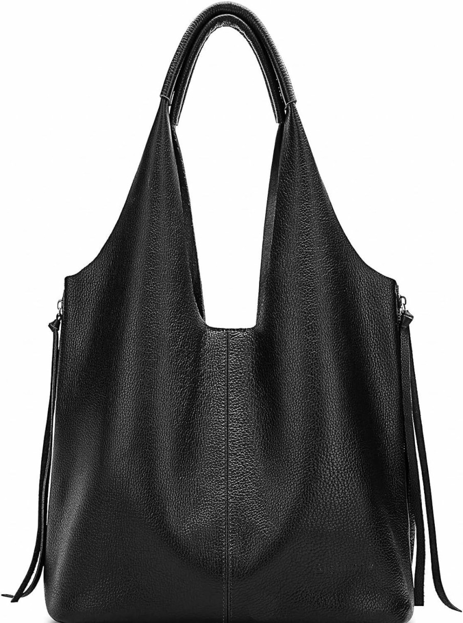 Satchel Handbags | Blofinche Genuine Leather Tote Bag Womens Satchel Purses Ladies Handbags Soft Shoulder Work Bags Black