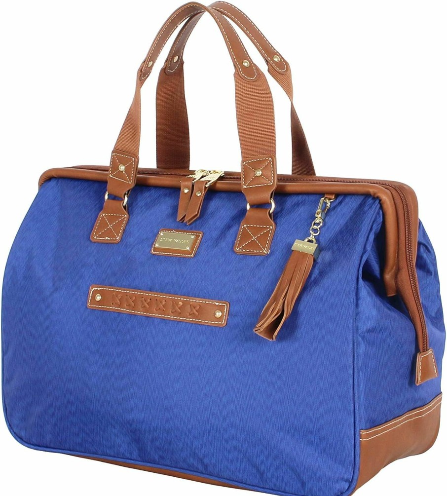 Satchel Handbags | Steve Madden Steve Madden Global Wire Frame Satchel (Blue)