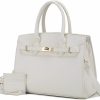 Satchel Handbags | MKF Collection Mkf Collection Satchel Bag For Women, Vegan Leather Top-Handle Shoulder Handbag Purse