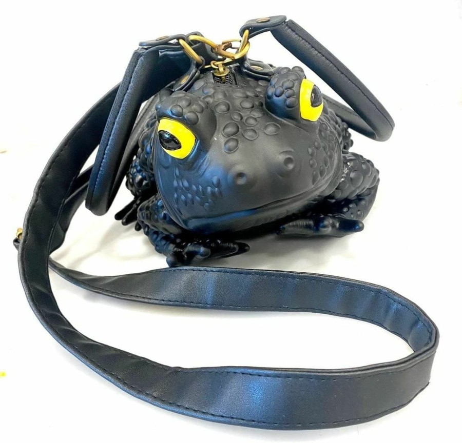 Satchel Handbags | Windy Willow Black Toad Bag Purse Satchel Handbag Witch Frog Cottagecore Goblincore Dark Gothic Aesthetic