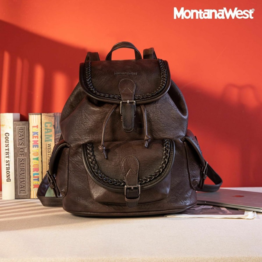 Satchel Handbags | Montana West Montana West Backpack Purse For Women Trendy Satchel Backpack Washed Leather Drawstring Daypack For Casual Travel