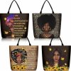 Satchel Handbags | Silkfly Silkfly 4 Pack African American Tote Bags For Women Large Shoulder Bag Black Girl Satchel Handbags Work Travel Beach