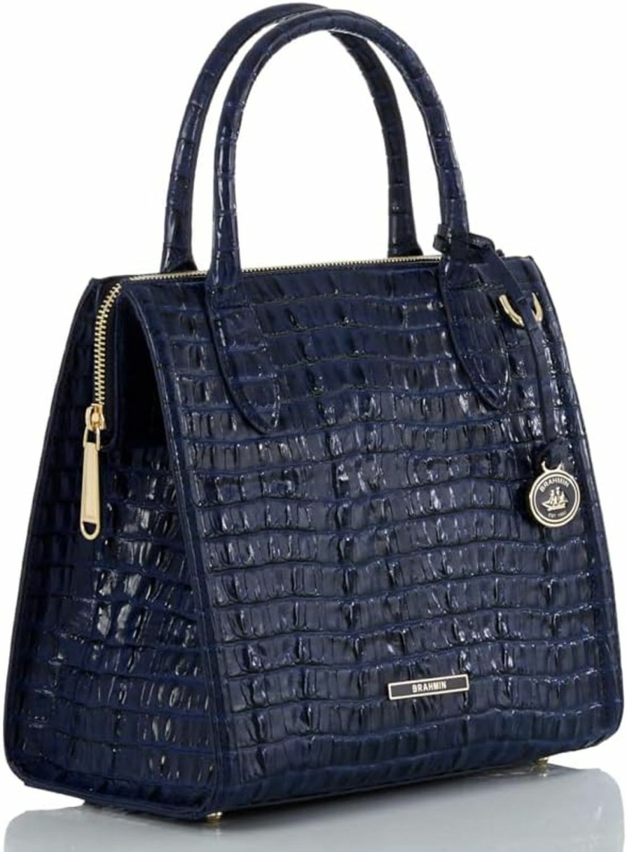 Satchel Handbags | BRAHMIN Small Caroline - Ink Leontyne