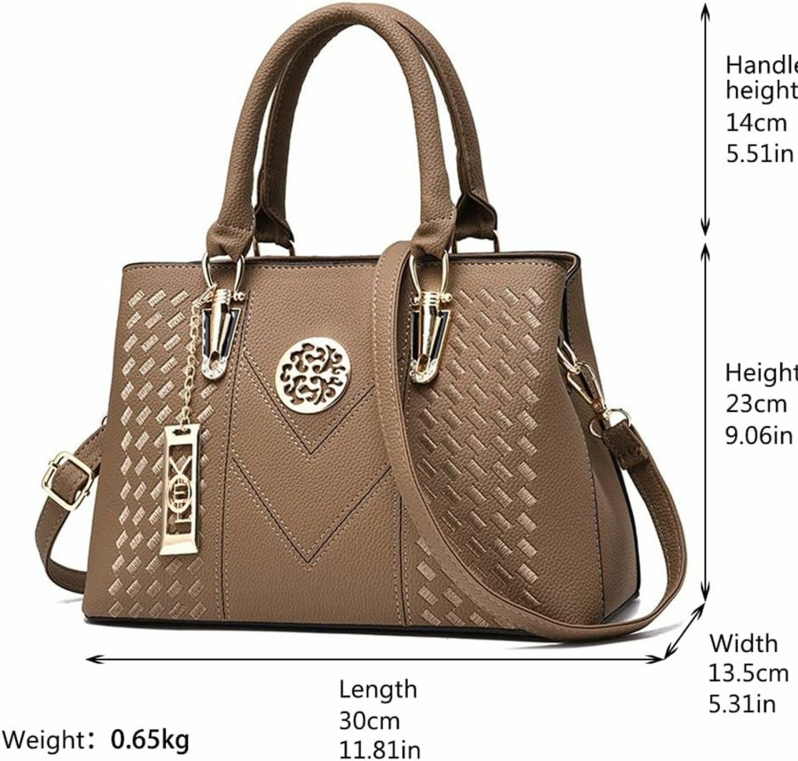 Satchel Handbags | HUIUEITW Huiueitw Purses And Handbags For Women Fashion Ladies Pu Leather Top Handle Satchel Shoulder Tote Bags