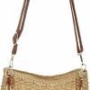 Satchel Handbags | COAIMANEY Womens Straw Woven Shoulder Bag Summer Beach Travel Crossbody Handbag Handmade Satchel Purse Tote For Shopping Camping