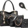 Satchel Handbags | Smith Sursee Smith Sursee Purses And Handbags For Women Pu Leather Tote Bags Crossbody Shoulder Bag Top Handle Satchel Purse Set 4Pcs