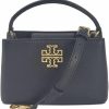 Satchel Handbags | Tory Burch Tory Burch 145357 Britten Black With Gold Hardware Leather Women'S Micro Satchel Bag