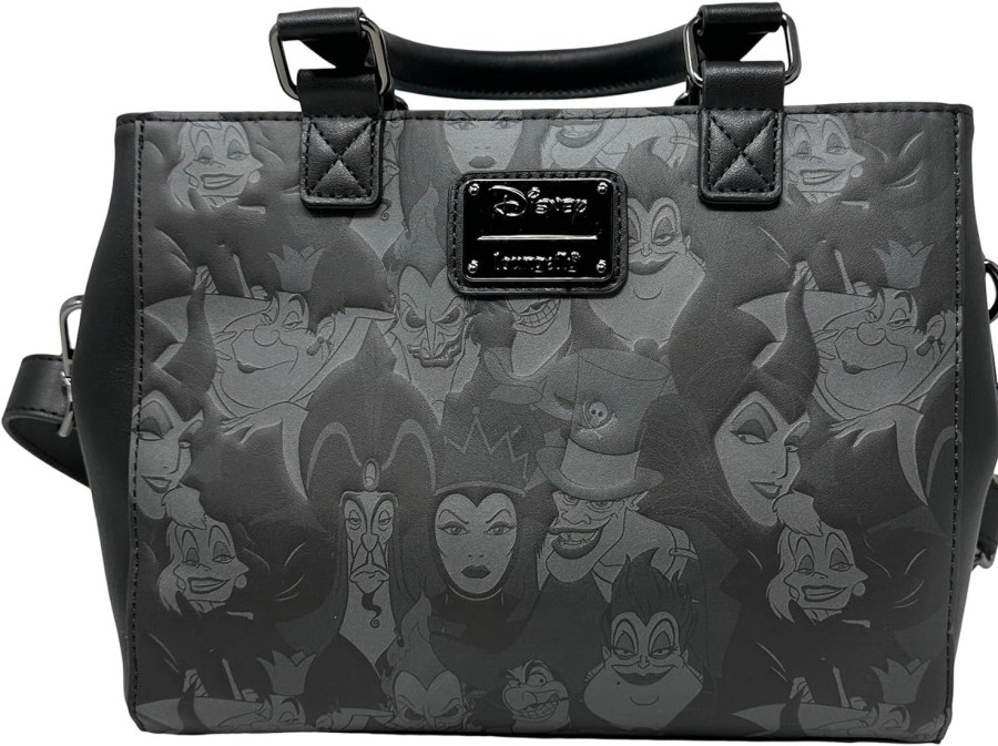 Satchel Handbags | Loungefly Loungefly Disney Villains Debossed Allover Print Crossbody Satchel Handbag Purse