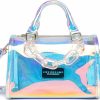 Satchel Handbags | Like Dreams Like Dreams Holographic Purse For Women, Detachable Inner Pouch Crossbody Bag, Iridescent Top Handle Satchel