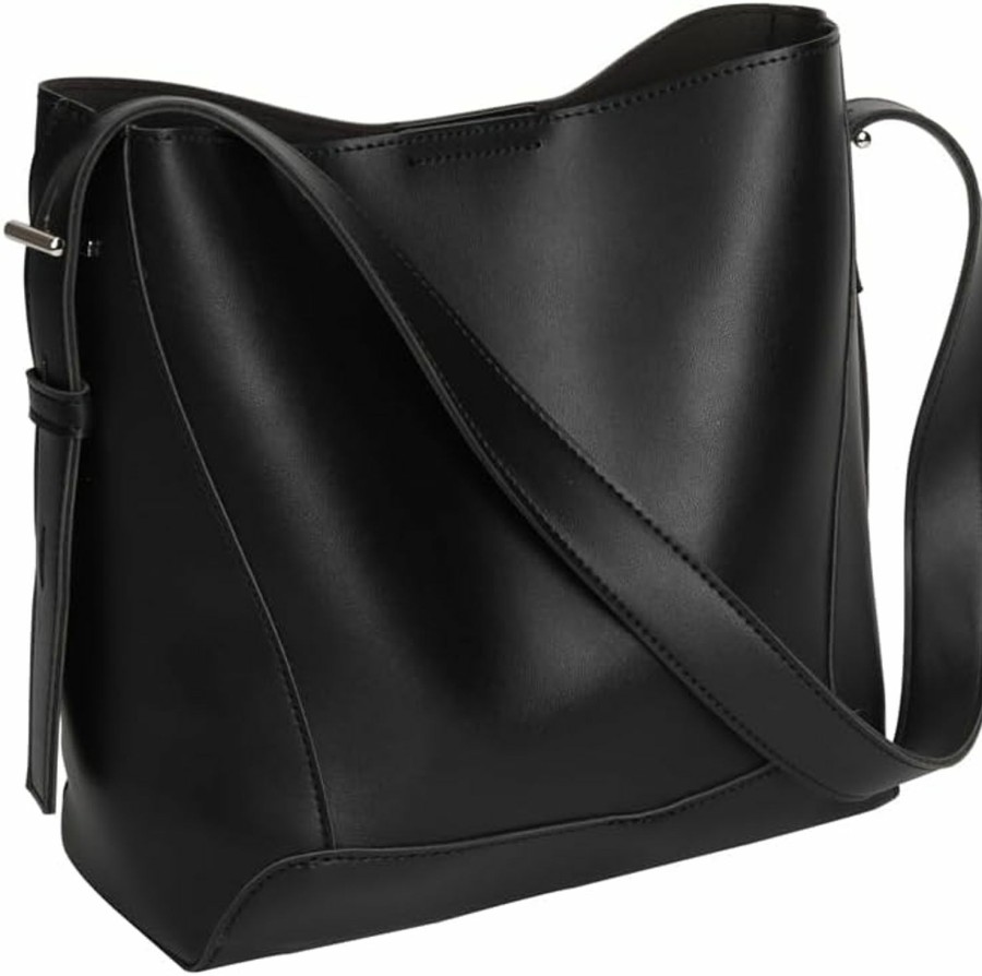 Satchel Handbags | BOAWHNTR Boawhntr Women'S Satchel Handbags Trendy, Top Handle Shoulder Bag, Faux Leather - Black