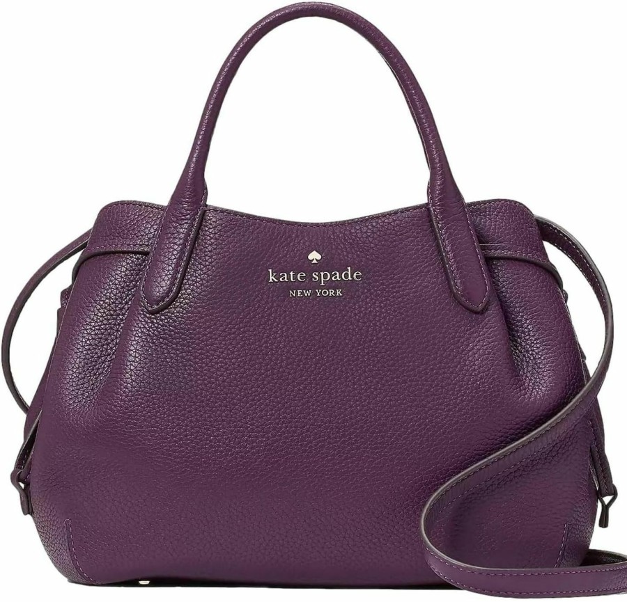 Satchel Handbags | Kate Spade New York Kate Spade New York Women'S Dumpling Pebbeled Leather Small Satchel Bag, Ripe Plum