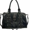 Satchel Handbags | FiveloveTwo Fivelovetwo Women Skull Chain Handbag And Purse Gothic Rivet Tote Satchel Shoulder Bag