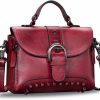 Satchel Handbags | IVTG Genuine Leather Satchel For Women Vintage Shoulder Bag Handmade Crossbody Bag Purse Top-Handle Handbag