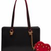 Satchel Handbags | Betsey Johnson Betsey Johnson Frenchie 3-Compartment Satchel, Black