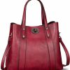 Satchel Handbags | LRTO Genuine Leather Handbags For Women Satchel Purses Vintage Handmade Shoulder Bag Cowhide Top Handle Handbag Totes