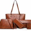 Satchel Handbags | AlwaySky Handbag Set For Women 5 Pack Tote Purse Handbags Set Pu Leather Satchel Bag