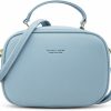 Satchel Handbags | holanew Small Top Handle Satchel Crossbody Bags For Women Cute Purses Vegan Leather Handbags Messenger Waterproof Candy Color Purse