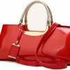 Satchel Handbags | ZiMing Ziming Patent Leather Handbag For Women Top Handle Evening Bags Satchel Ladies Shoulder Bag Long Purse Wedding Party Prom