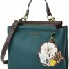 Satchel Handbags | CHALA Chala Charming Satchel With Adjustable Strap - Sand Dollar - Turquoise