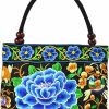 Satchel Handbags | candygirlft Embroidered Women Floral Handbags Embroidery Purse Vintage Hobo Tote Bag Ethnic Shoulder Bag