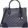 Satchel Handbags | Nine West Nine West Brooklyn Jet Set Satchel, Navy Logo