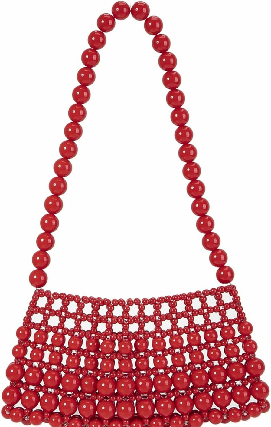 Satchel Handbags | Abvokury Abvokury Yushiny Women Colored Acrylic Beaded Handmade Satchel Handbag For Wedding Evening Party