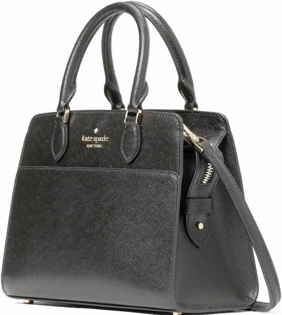 Satchel Handbags | Kate Spade New York Kate Spade New York Madison Small Satchel Handbag Crossbody (Black)