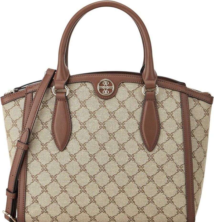 Satchel Handbags | Nine West Nine West Kyelle Jet Set Satchel, Mocha Logomahogany