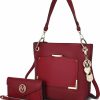 Satchel Handbags | MKF Collection Mkf Crossbody Tote Bag For Women, & Wristlet Wallet Purse Set Pu Leather Top-Handle Satchel Shoulder Handbag