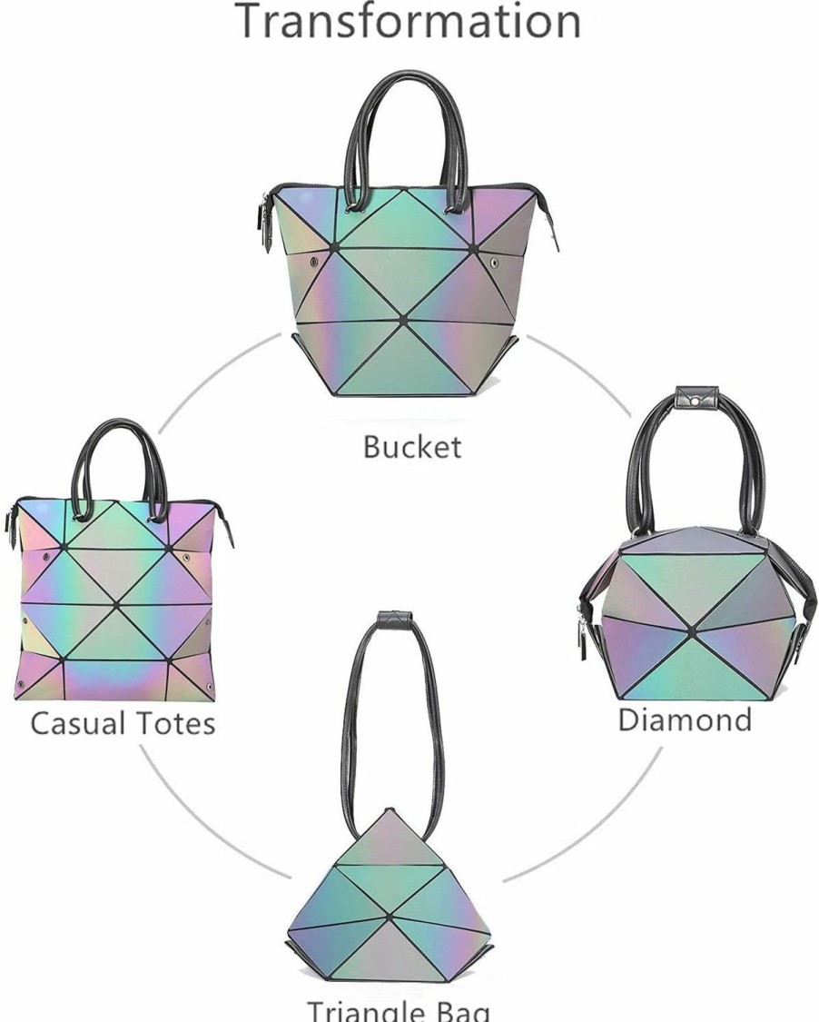 Satchel Handbags | WUIOS Geometric Purse For Women Magical Changeable Square Purse Large Holographic Luminous Purse Crossbody Halloween Bag Gifts Unique