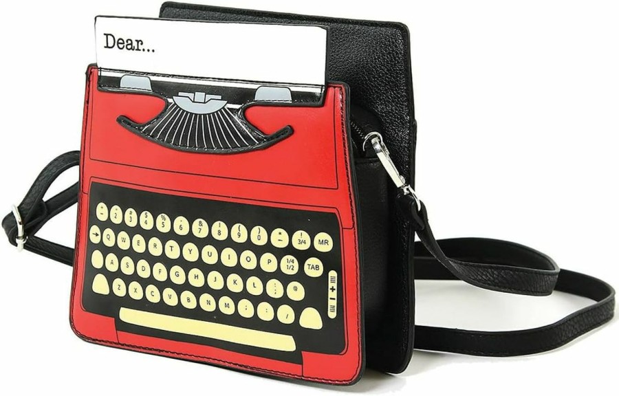 Satchel Handbags | WonderMolly Vintage Typewriter Screen Print Vinyl Satchel Bag