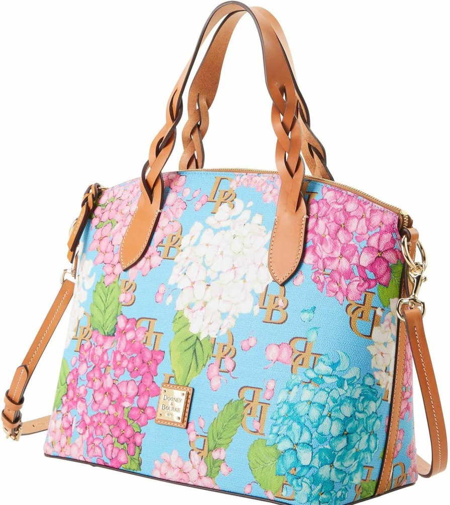 Satchel Handbags | Dooney & Bourke Dooney & Bourke Handbag, Hydrangea Monogram Celeste Satchel - Blue