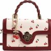 Satchel Handbags | Juoxeepy Juoxeepy Crossbody Purse Cute Cherry Print Handbag For Women Shoulder Bag Trendy Satchel Bag Purse With Flap Closure