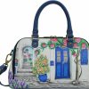 Satchel Handbags | Anna by Anuschka Anna By Anuschka Women'S Hand-Painted Leather Wide Organizer Satchel, Magical Greece