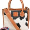 Satchel Handbags | STS Ranchwear Sts Ranch Wear Basic Bliss Leather Durable Brown Satchel Bag With Removable Nylon & Leather Strap, Buff/Cowhide