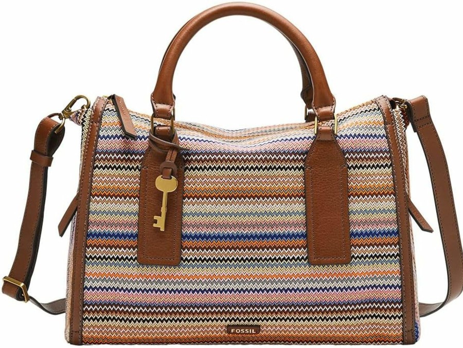 Satchel Handbags | Fossil Fossil Women'S Parker Leather Satchel Purse Handbag For Women