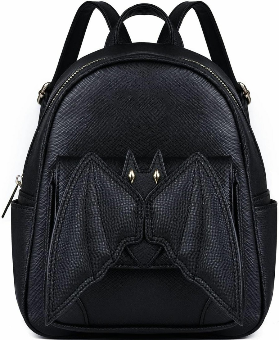 Satchel Handbags | GEKMOR Mini Bat Purse Gothic: Leather Backpack Goth Backpack With Wings Mini Bookbags For Women Satchel Shoulder Daypack Black Fashion, Travel Halloween Goth Bag