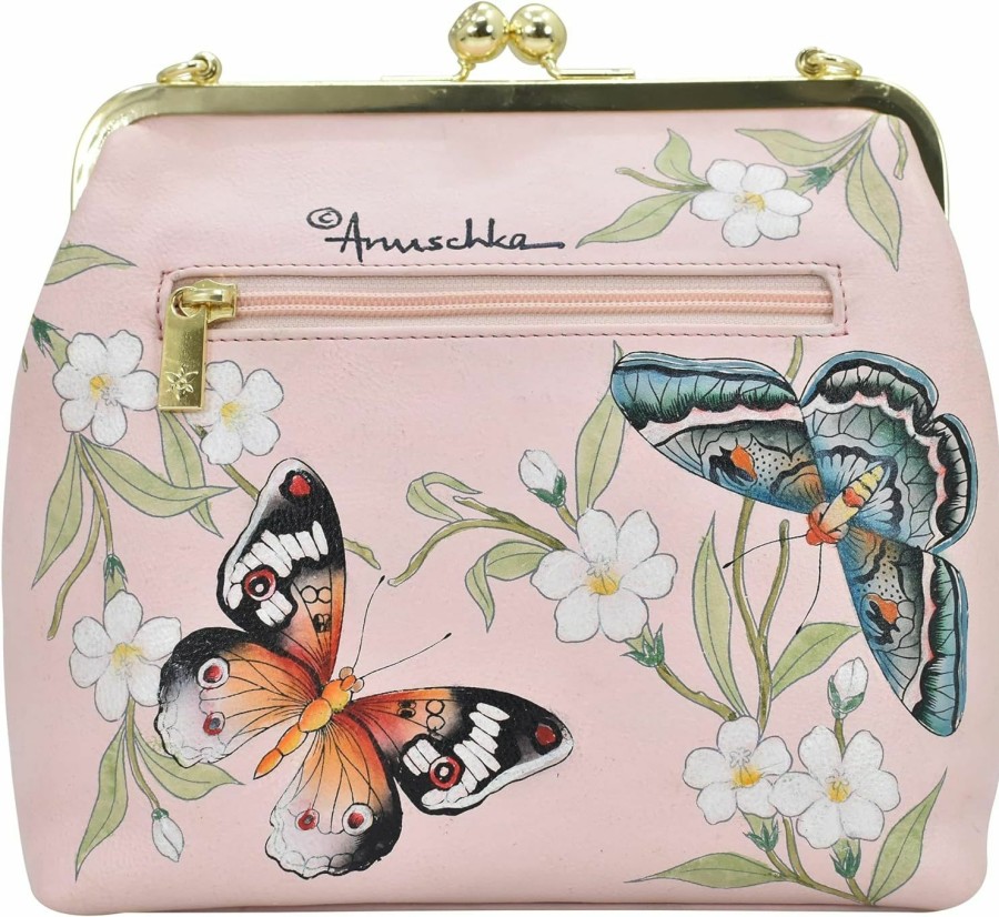 Satchel Handbags | Anuschka Anuschka Women'S Hand Painted Genuine Painted Leather Medium Frame Crossbody